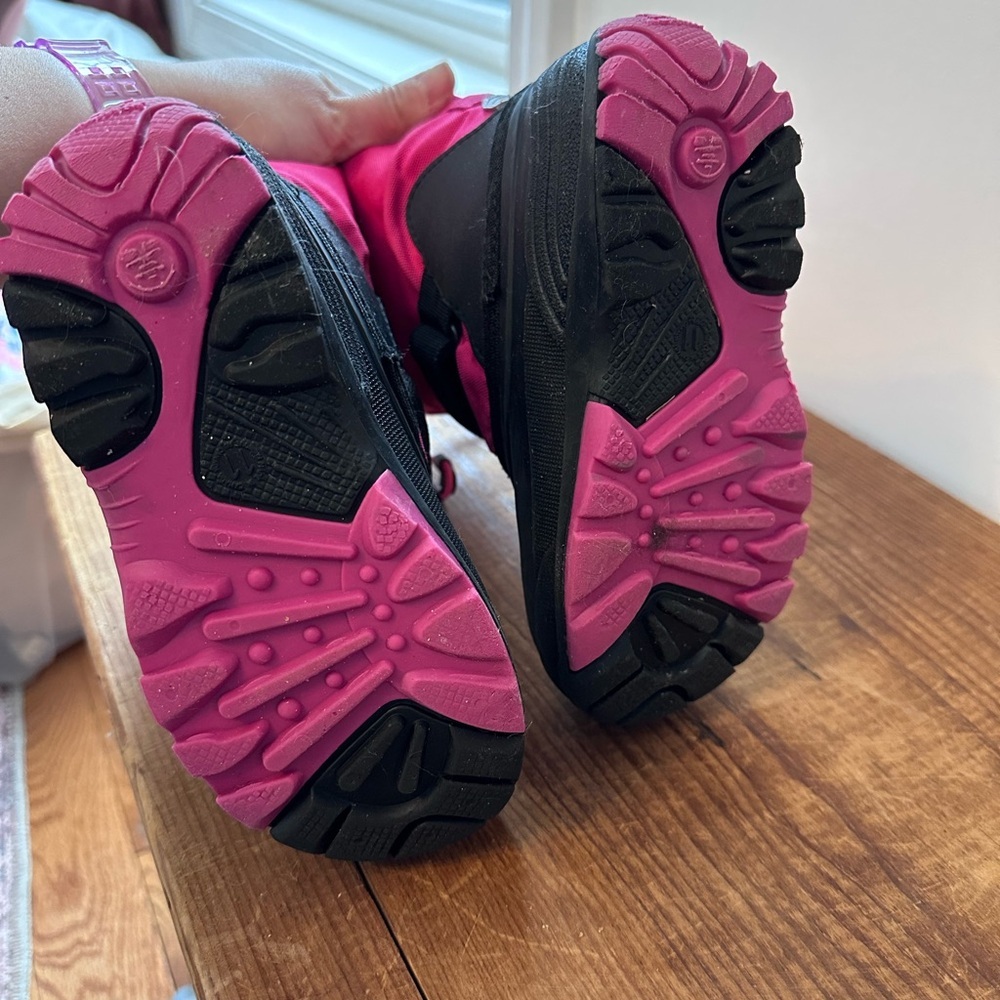 Kamik Kids' Pink and Black waterproof Winter Boots - Picture 4 of 7